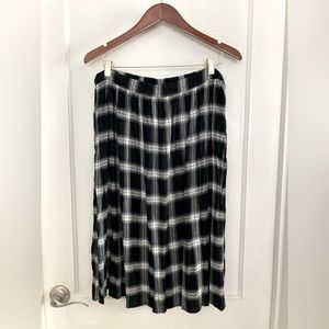 Plaid Midi Skirt